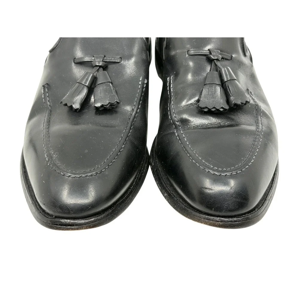 Allen Edmonds Saratoga Mens Black Leather Tassel Loafers Dress Shoes Size 11 B